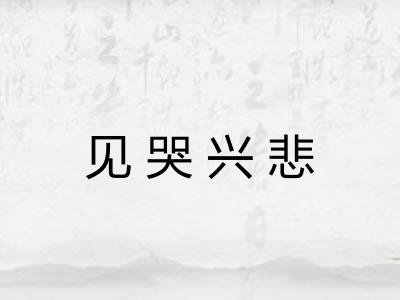 见哭兴悲