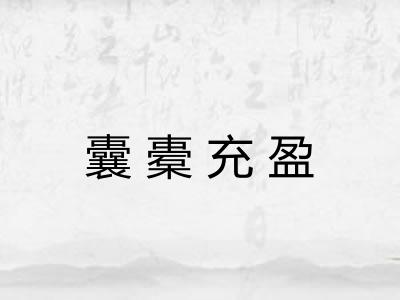 囊橐充盈