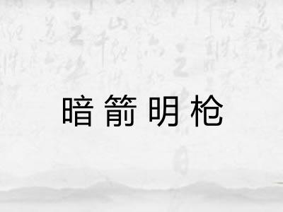 暗箭明枪
