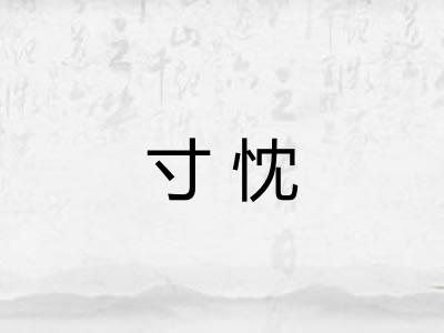寸忱