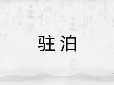驻泊