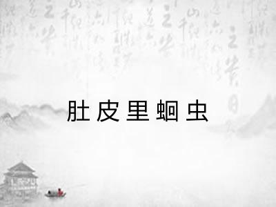 肚皮里蛔虫