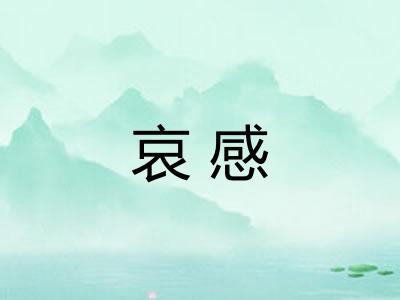 哀感
