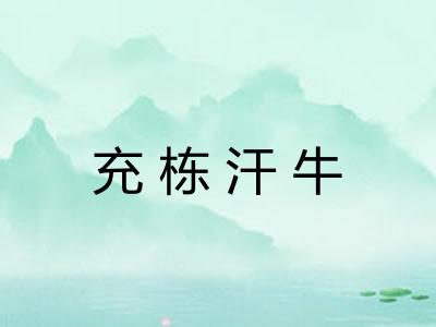 充栋汗牛