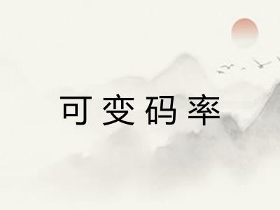 可变码率