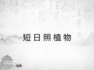 短日照植物