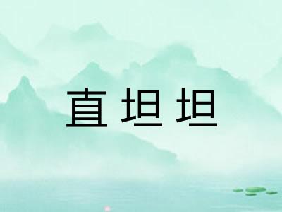直坦坦