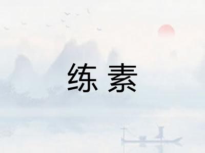 练素