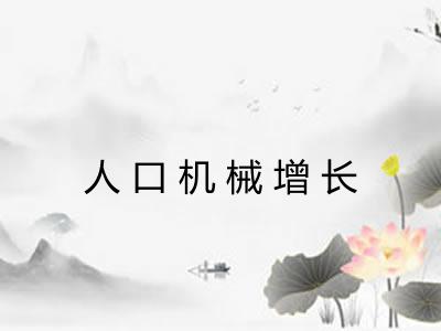 人口机械增长