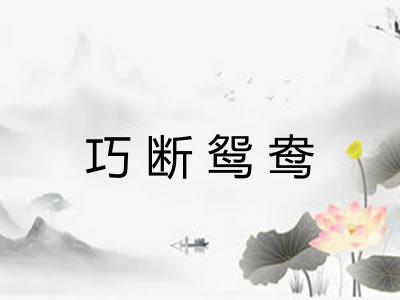 巧断鸳鸯