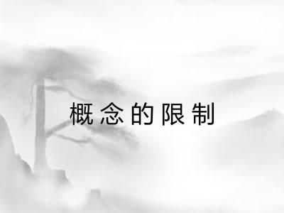 概念的限制