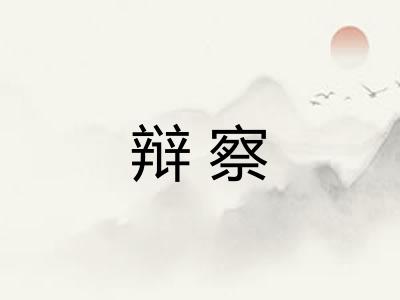 辩察