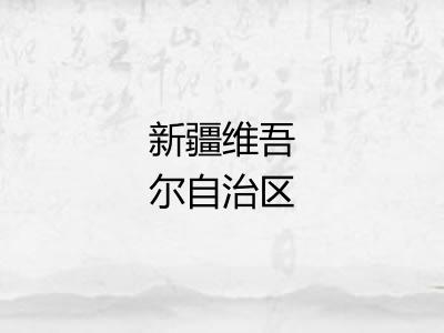 新疆维吾尔自治区