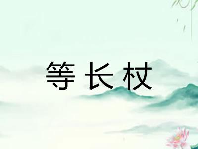 等长杖