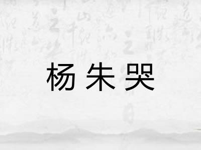 杨朱哭