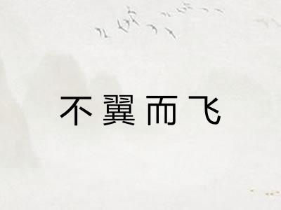 不翼而飞