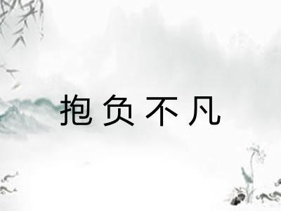 抱负不凡