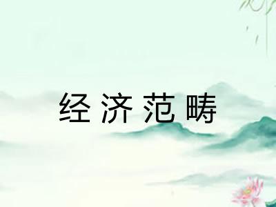 经济范畴