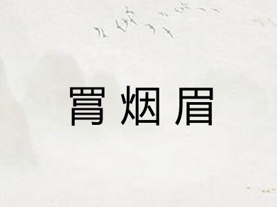 罥烟眉