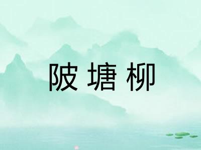 陂塘柳
