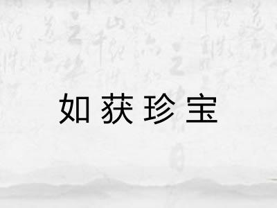 如获珍宝