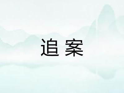 追案