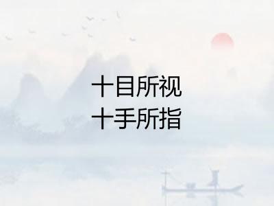 十目所视十手所指