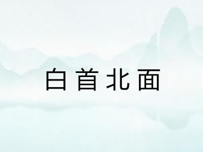 白首北面