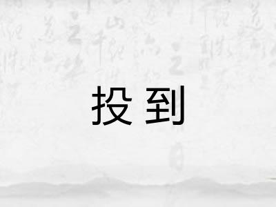 投到