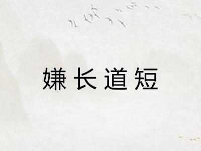 嫌长道短