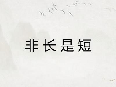 非长是短
