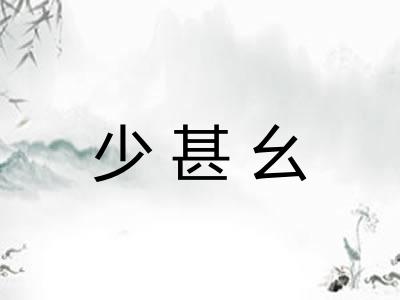 少甚幺