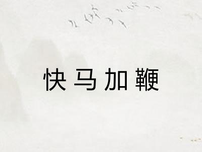 快马加鞭