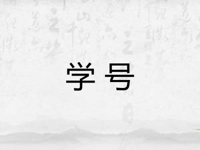 学号