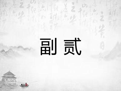 副贰 副贰