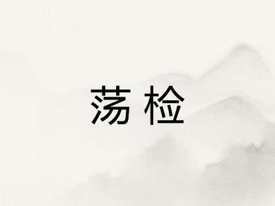 荡检