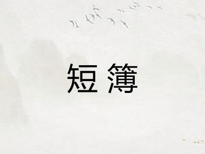 短簿 短簿