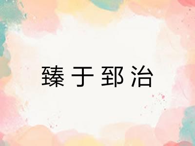 臻于郅治 臻于郅治
