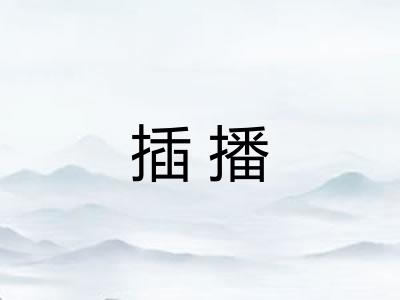 插播 插播