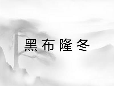 黑布隆冬 黑布隆冬