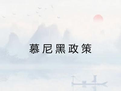 慕尼黑政策 慕尼黑政策