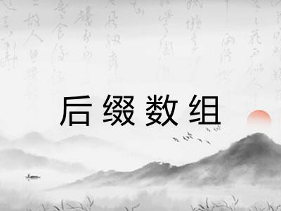 后缀数组 后缀数组