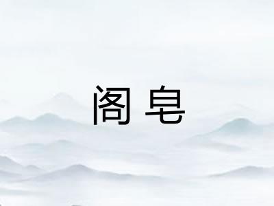阁皂