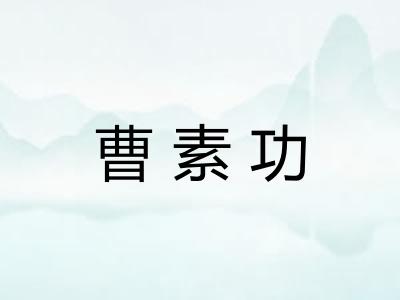 曹素功 曹素功