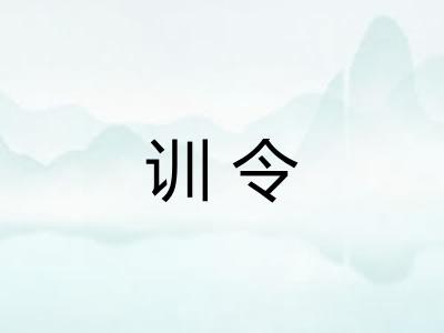 训令 训令