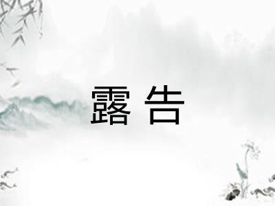 露告