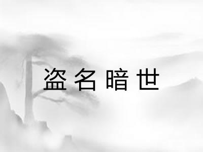 盗名暗世 盗名暗世