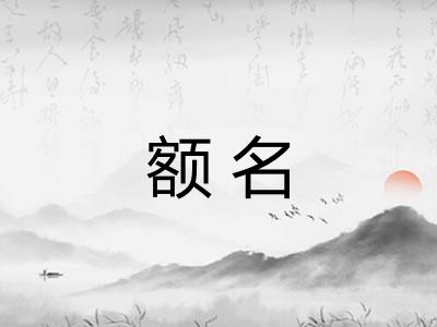 额名