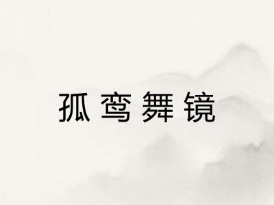 孤鸾舞镜 孤鸾舞镜