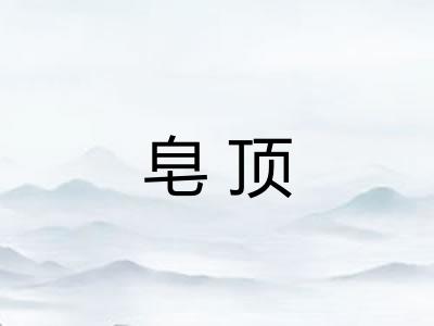 皂顶
